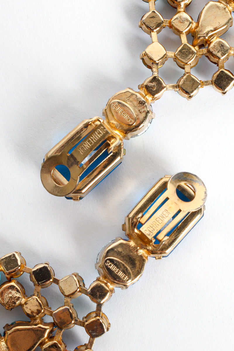 Vintage Schreiner Crystal Chandelier Earrings signed @ Recess LA