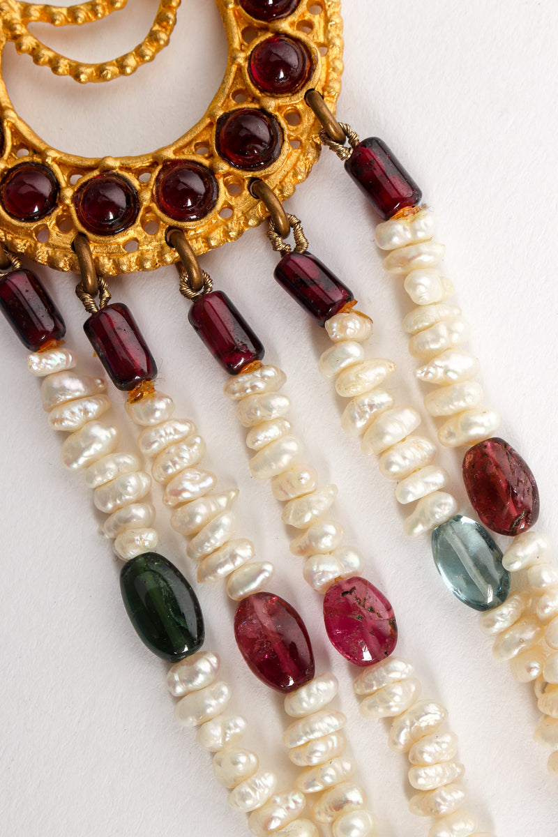 Vintage Deanna Hamro Glass Bead Pearl Chandelier Earrings pearl/bead  @ Recess LA