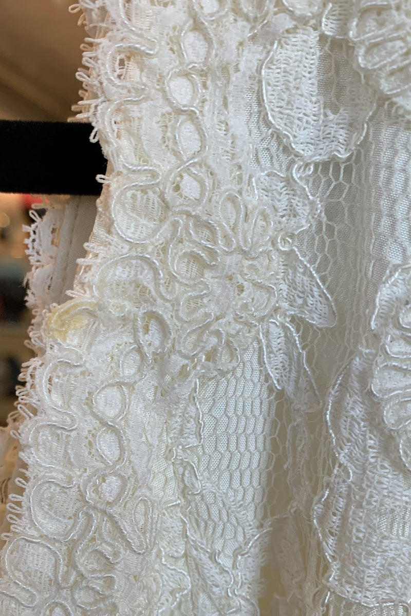 Vintage Bill Blass Lace Tuxedo Vest Suit Bridal stain R underarm at Recess LA