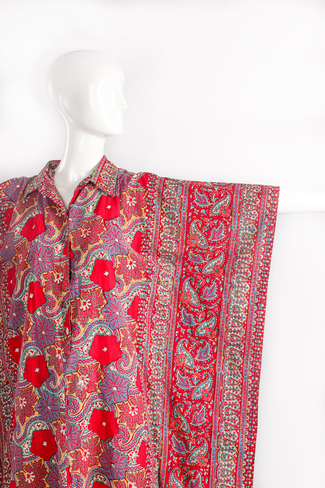 Vintage I.Magnin Floral Print Cotton Caftan on Mannequin sleeve at Recess Los Angeles