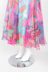 Recess Los Angeles Vintage Nat Kaplan I.Magnin Sheer Psychedelic Neon Mod Floral Dress