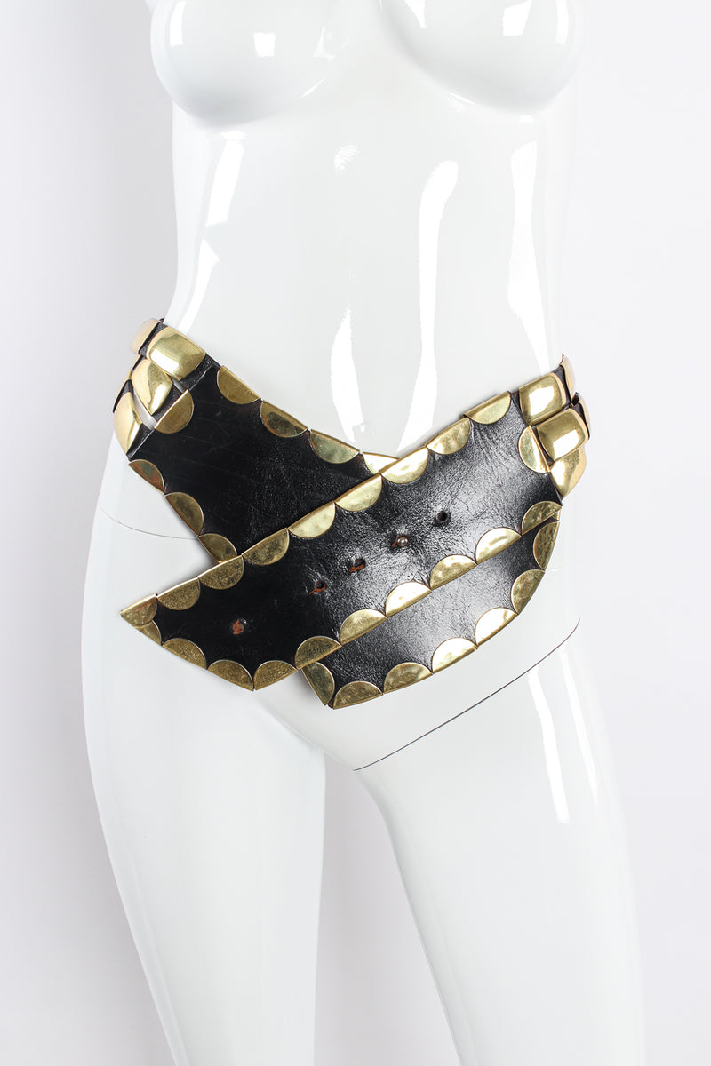 black leather sheath belt by Infinity on mannequin flipped @recessla