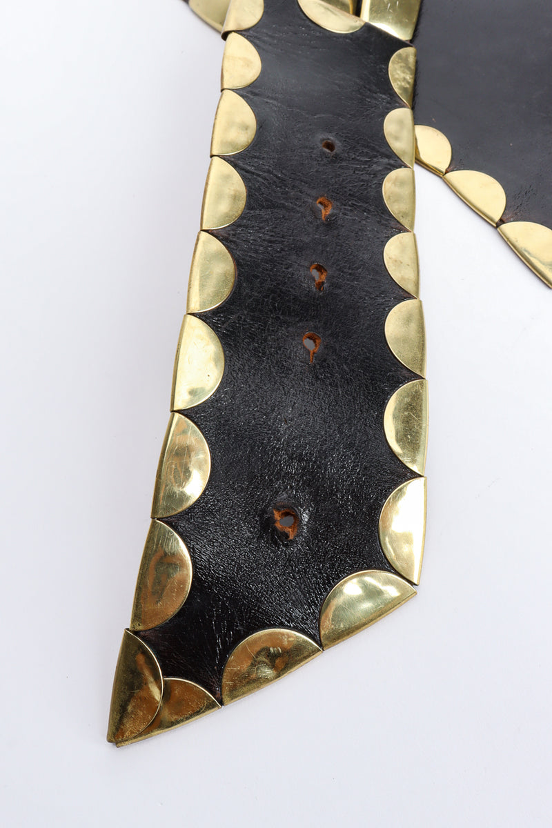 black leather sheath belt by Infinity pin holes @recessla
