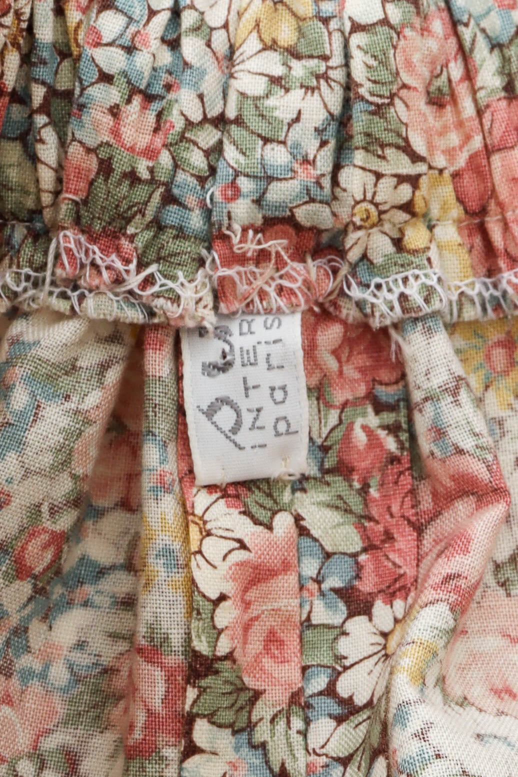 Vintage Intern Paris Ribbon Floral Circle Skirt tag @ Recess LA