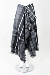Vintage Isaac Mizrahi Punk Plaid Flannel Wrap Skirt Front on Mannequin at Recess