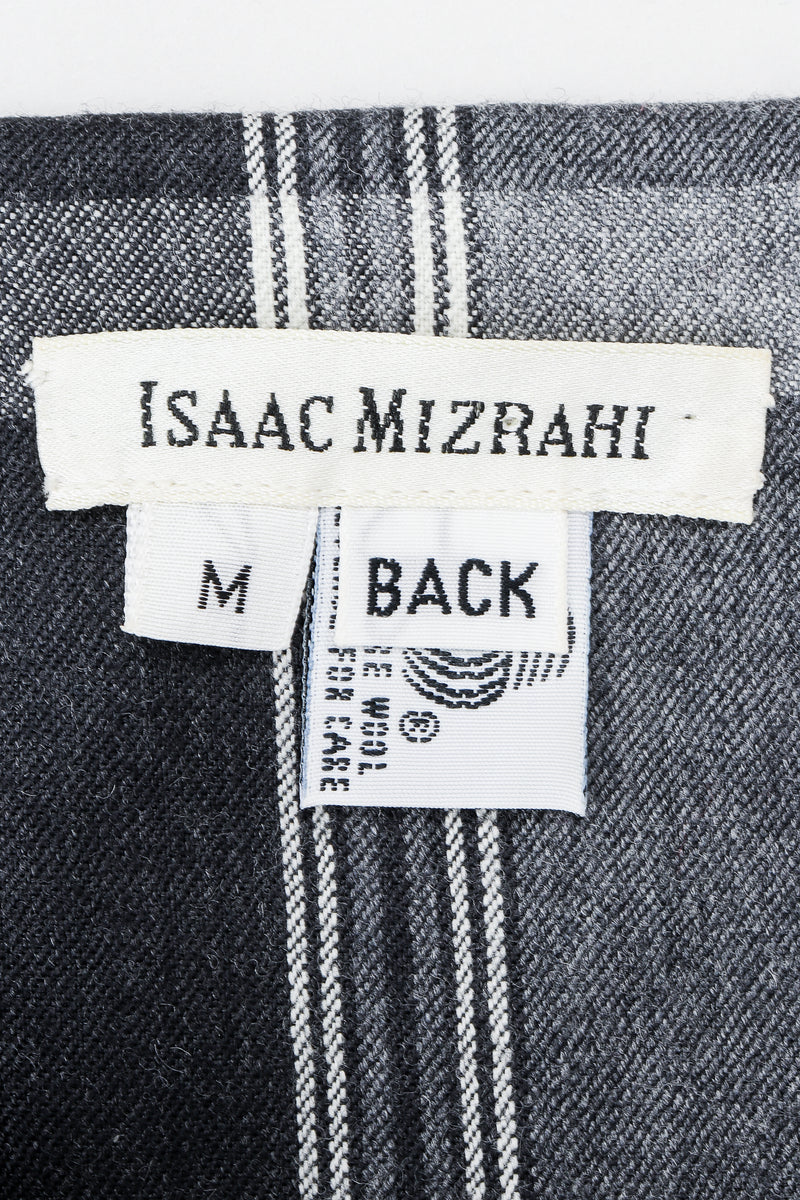 Vintage Isaac Mizrahi Label on  Plaid Flannel Fabric