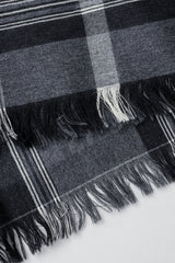 Vintage Isaac Mizrahi Punk Plaid Flannel Wrap Skirt Fringe