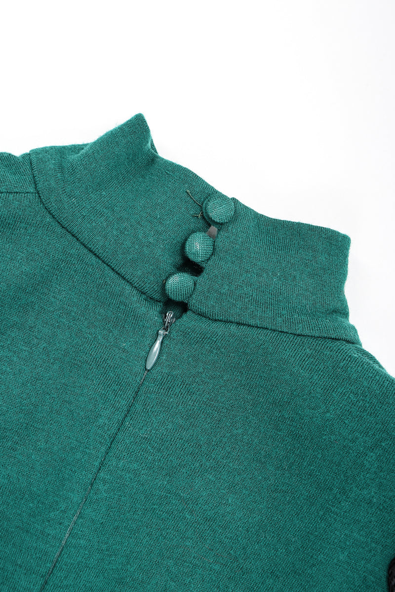 Recess Designer Consignment Vintage Isabel Allard Matador Fringe Epaulette Sweater Knit Dress