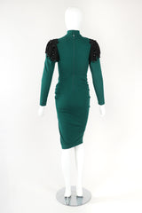 Recess Designer Consignment Vintage Isabel Allard Matador Fringe Epaulette Sweater Knit Dress Los Angeles Resale