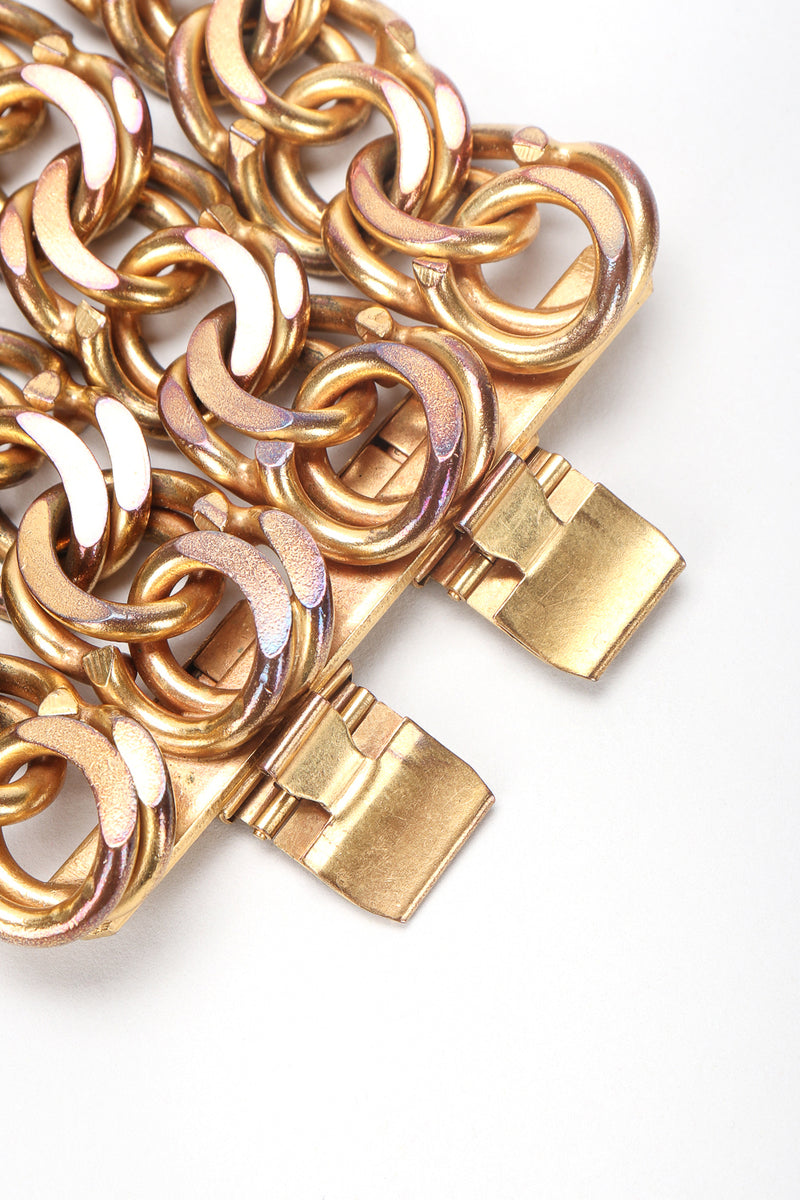 Recess Designer Consignment Vintage Isabel Canovas Wide Chain Cuff Bracelet Los Angeles Resale