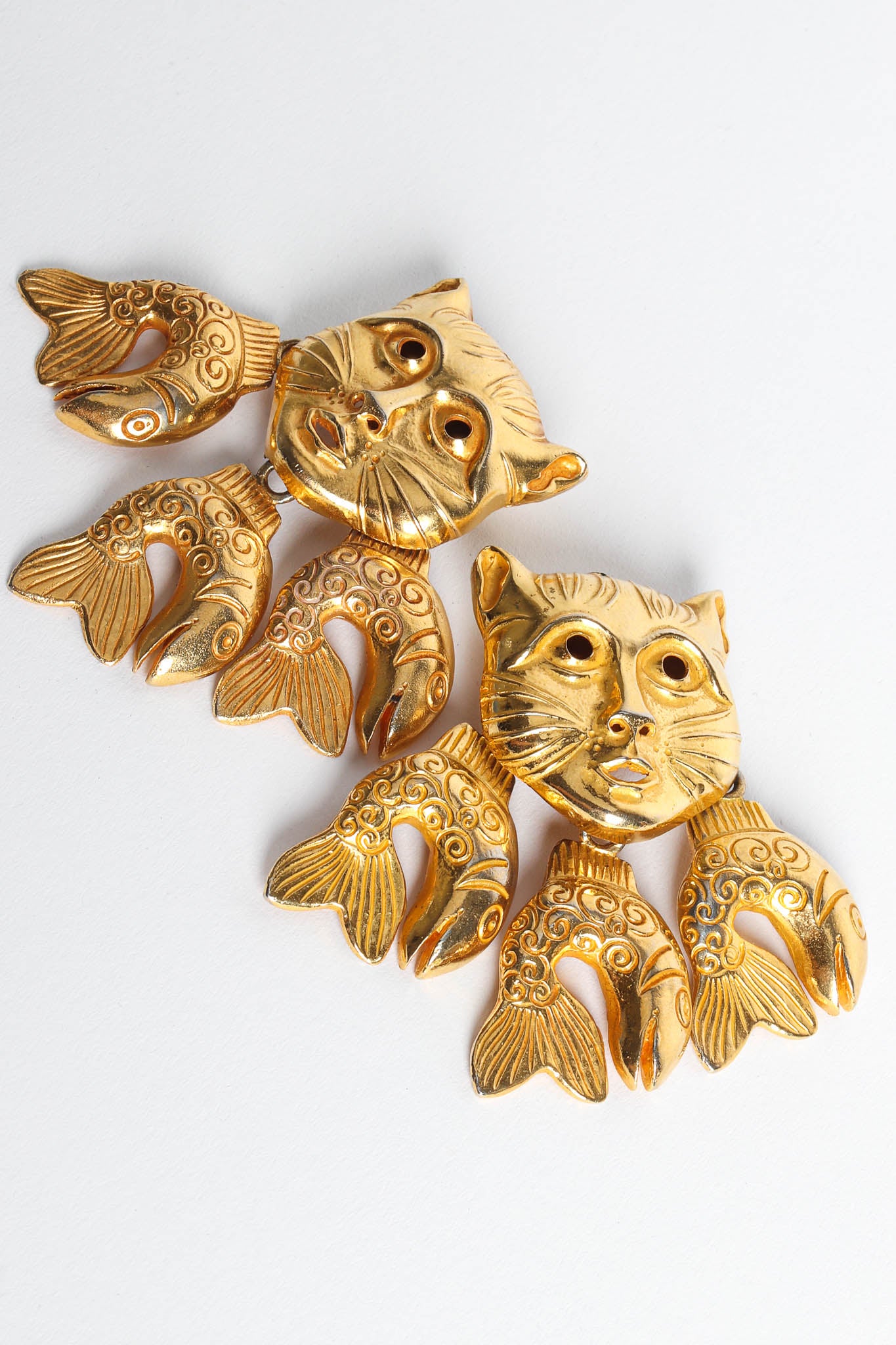 Vintage Isabel Canovas Triple Cat Fish Earrings @ Recess Los Angeles