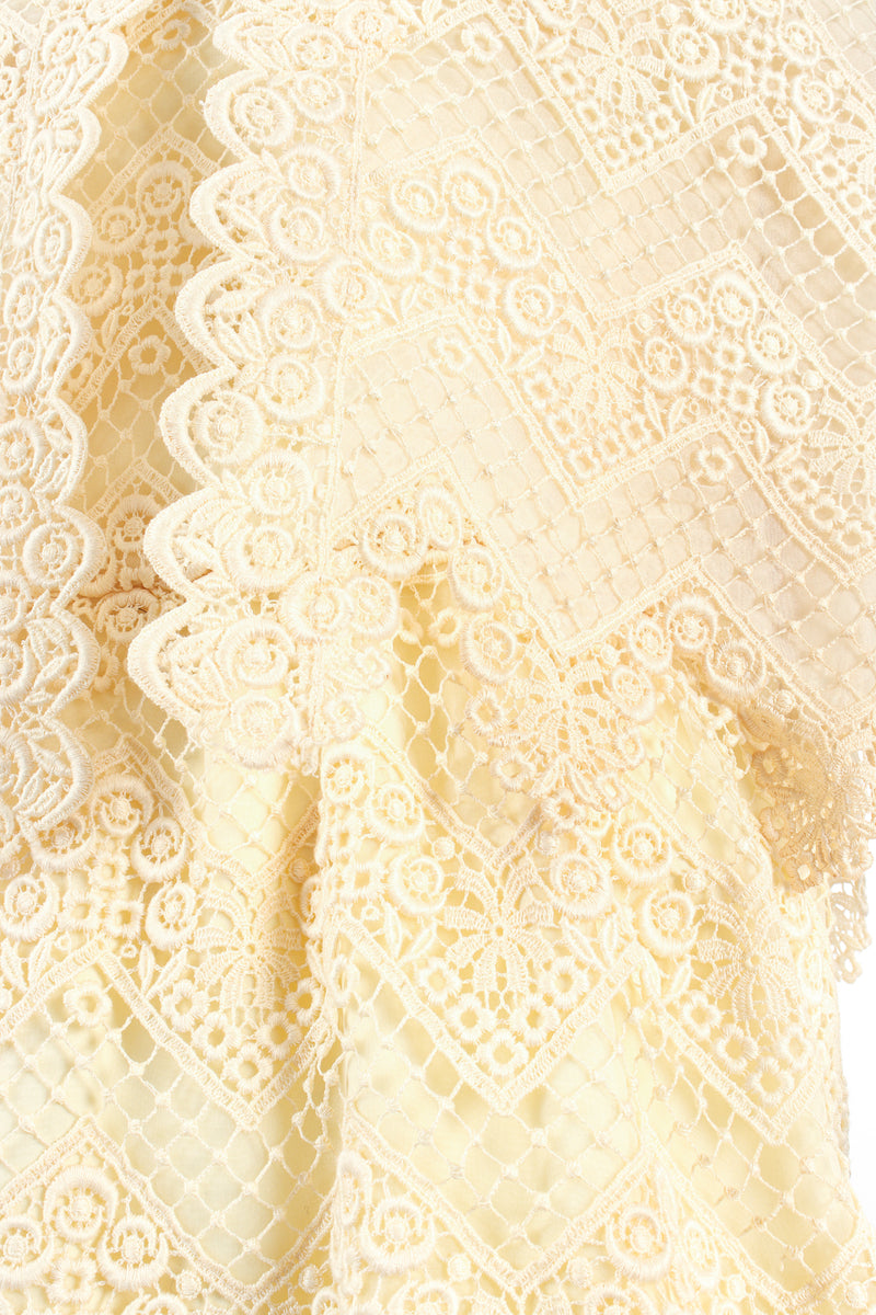Vintage Michael Novarese Guipure Lace Dress Set fabric detail at Recess Los Angeles