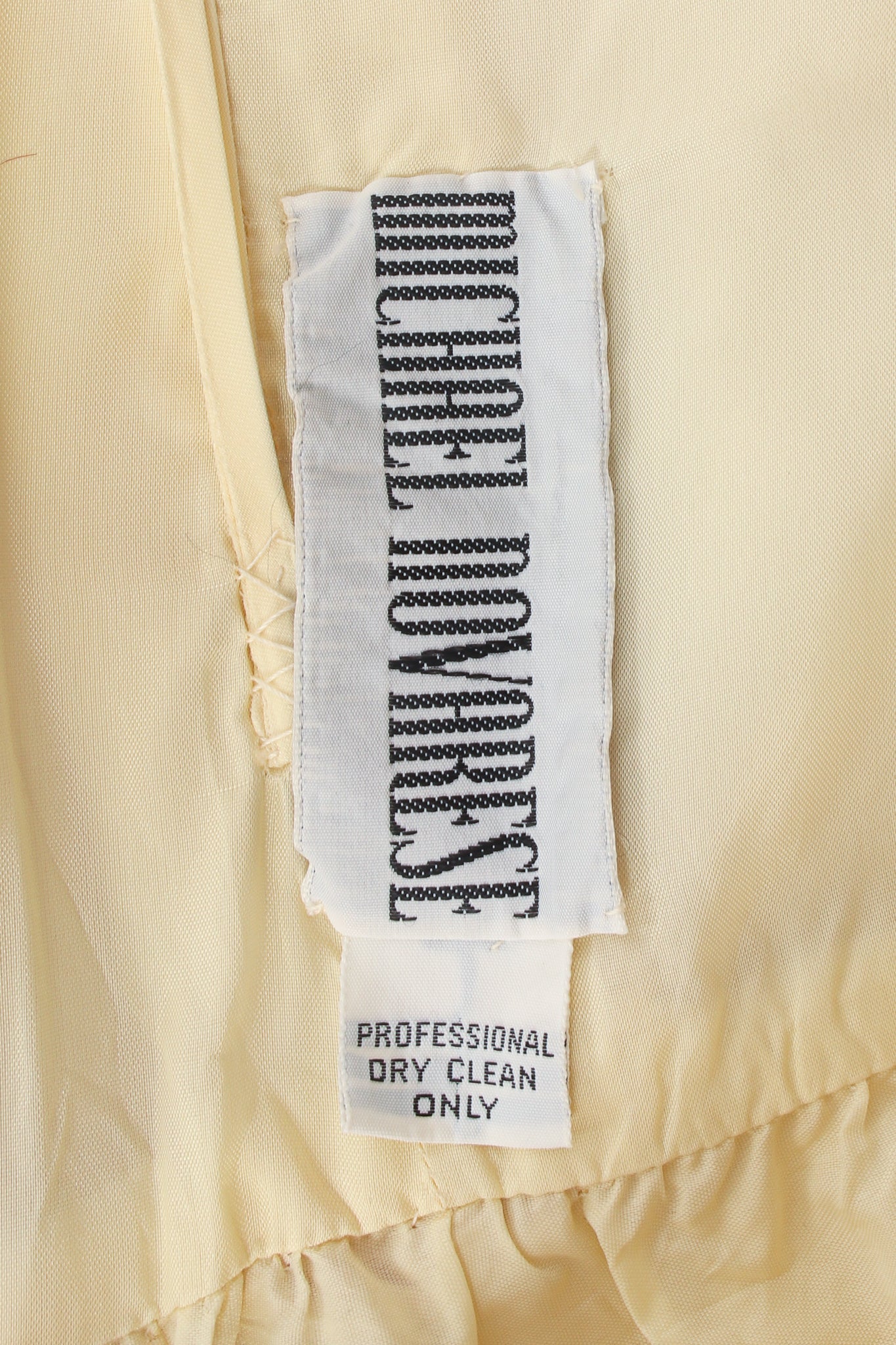 Vintage Michael Novarese Guipure Lace Dress Set label at Recess Los Angeles