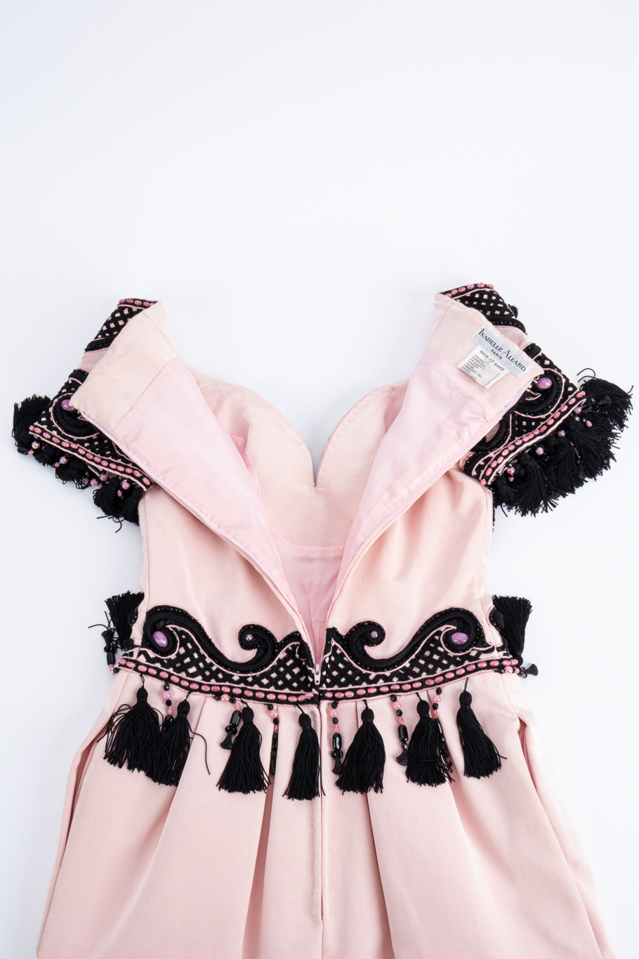 Decorative tassel dress by Isabelle Allard unzipped @recessla