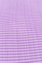 Vintage Issey Miyake Fete Lavender Pleated Turtleneck Top fabric wear at Recess Los Angeles