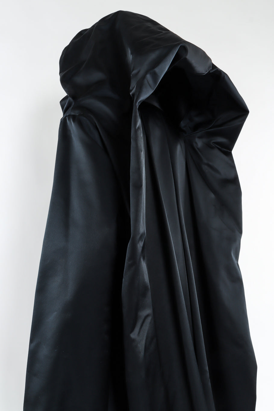 Vintage Issey Miyake Hooded Satin Overcoat drape detail @ Recess LA
