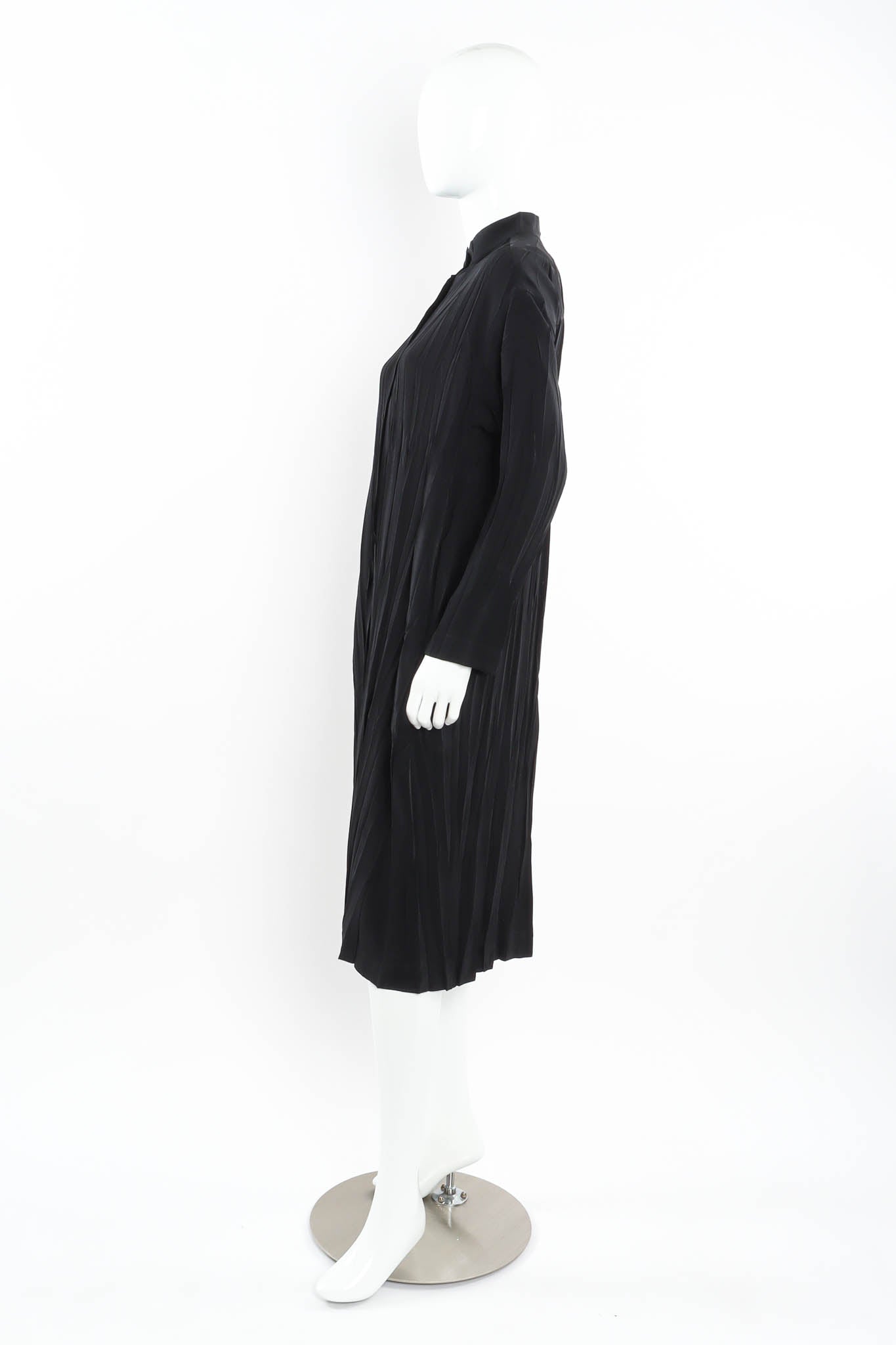 Vintage Issey Miyake Crinkle Pleat Tunic Suit Dress mannequin side @ Recess Los Angeles