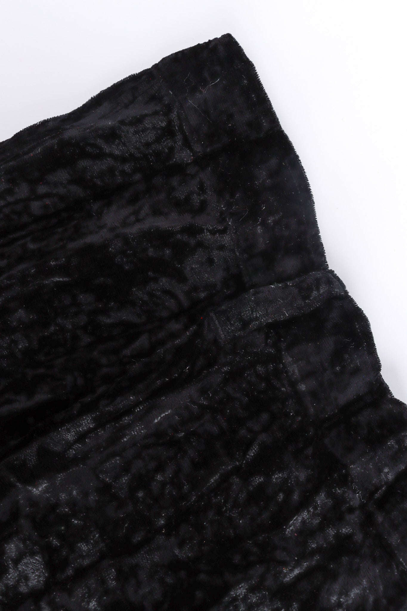 Crushed velvet midi skirt with eyelet lace by Issey Miyake Féte belt loop @recessla