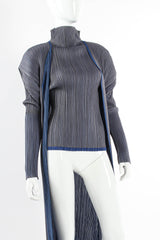 Vintage Pleats Please Issey Miyake Pleated Duster & Top Set mannequin set close @ Recess LA