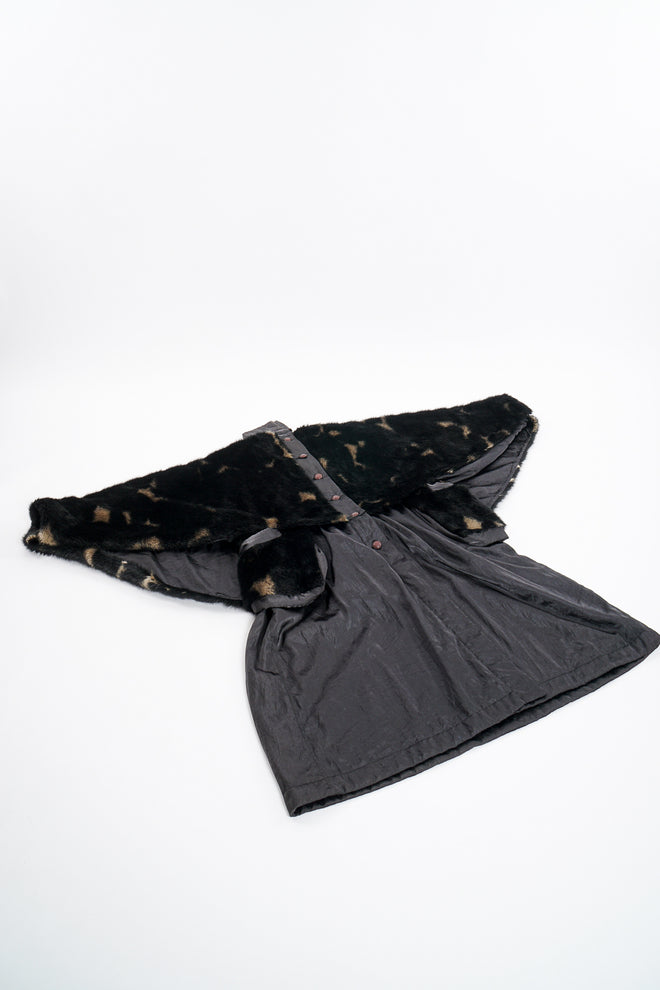 Vintage Issey Miyake Avant Garde Faux Fur Overcoat flat at Recess Los Angeles