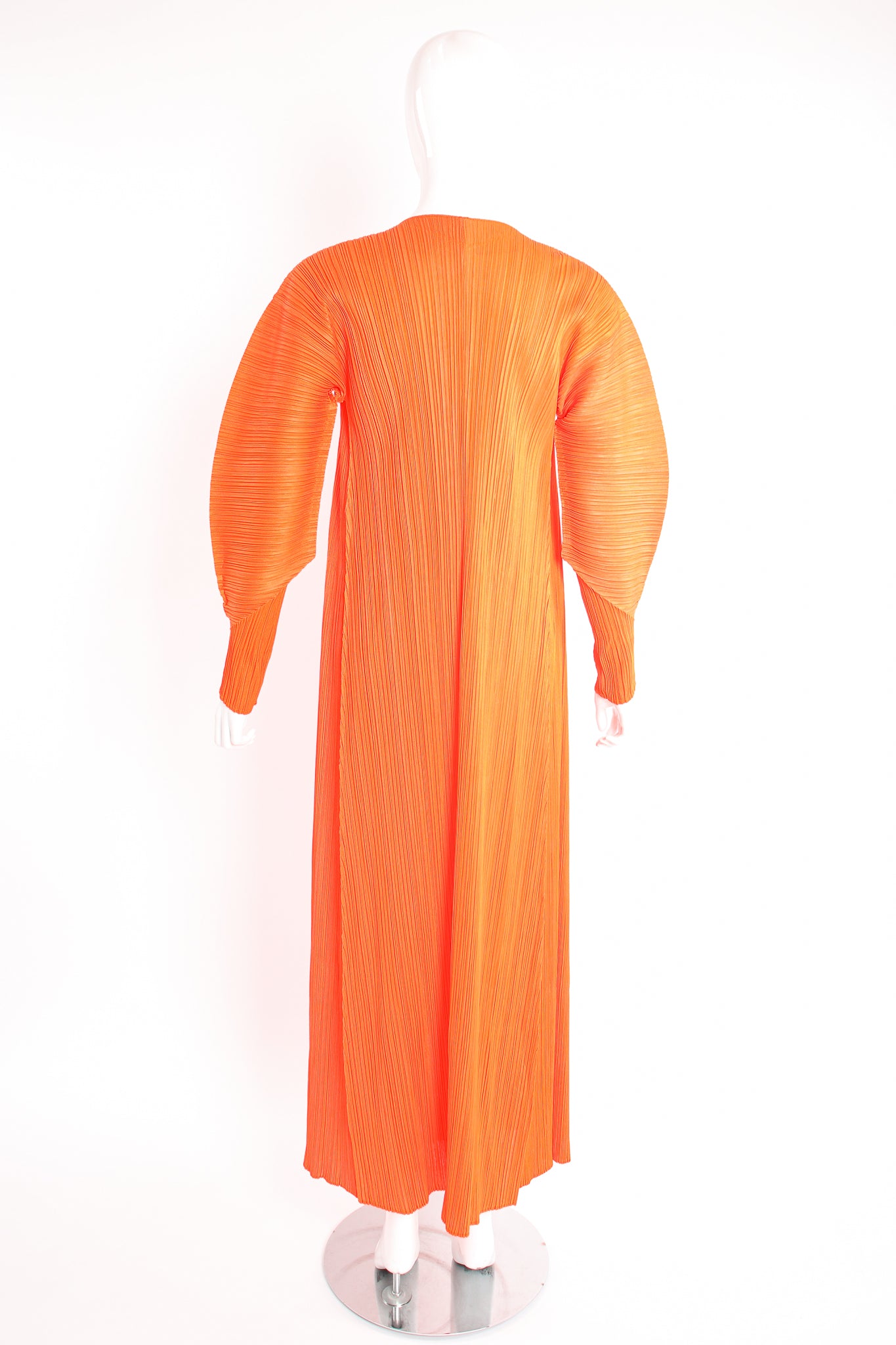 Vintage Issey Miyake Pleats Please Neon Duster & Skirt Set on Mannequin back at Recess LA