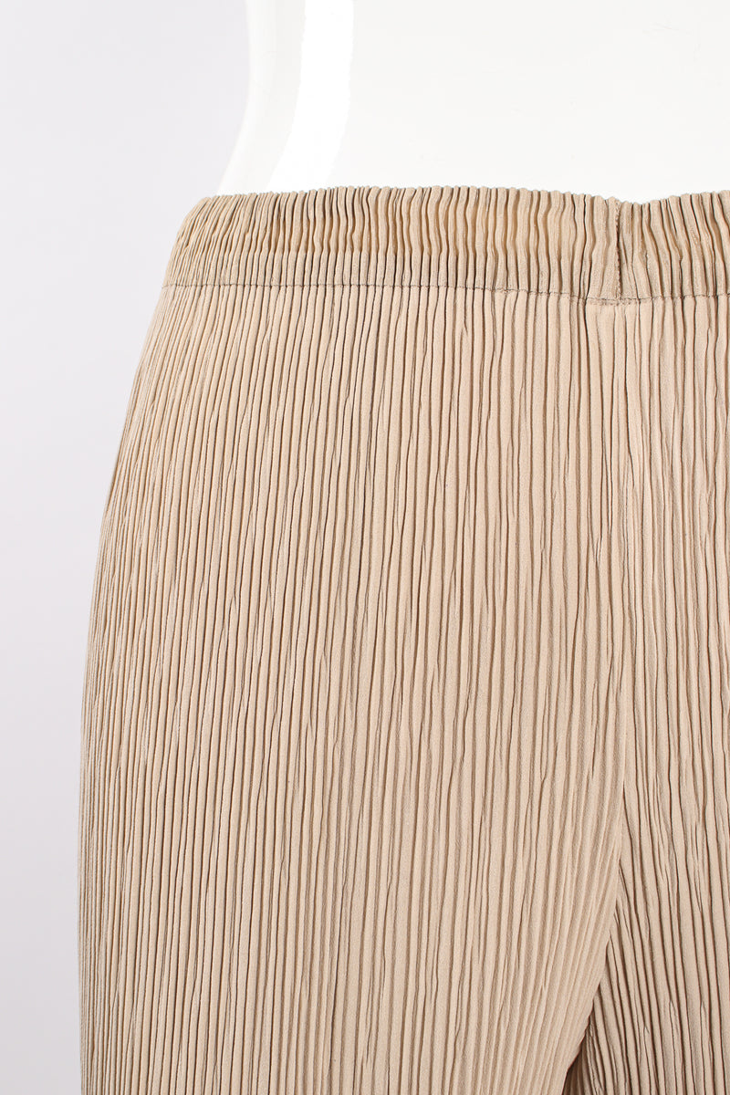 Vintage Issey Miyake Double Jersey Technical Pleated Pant on Mannequin waistband at Recess Los Angeles