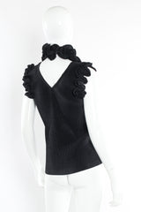 Vintage Issey Miyake Pilssé Pleat Tank & Scarf Set mannequin back with scarf @ Recess LA