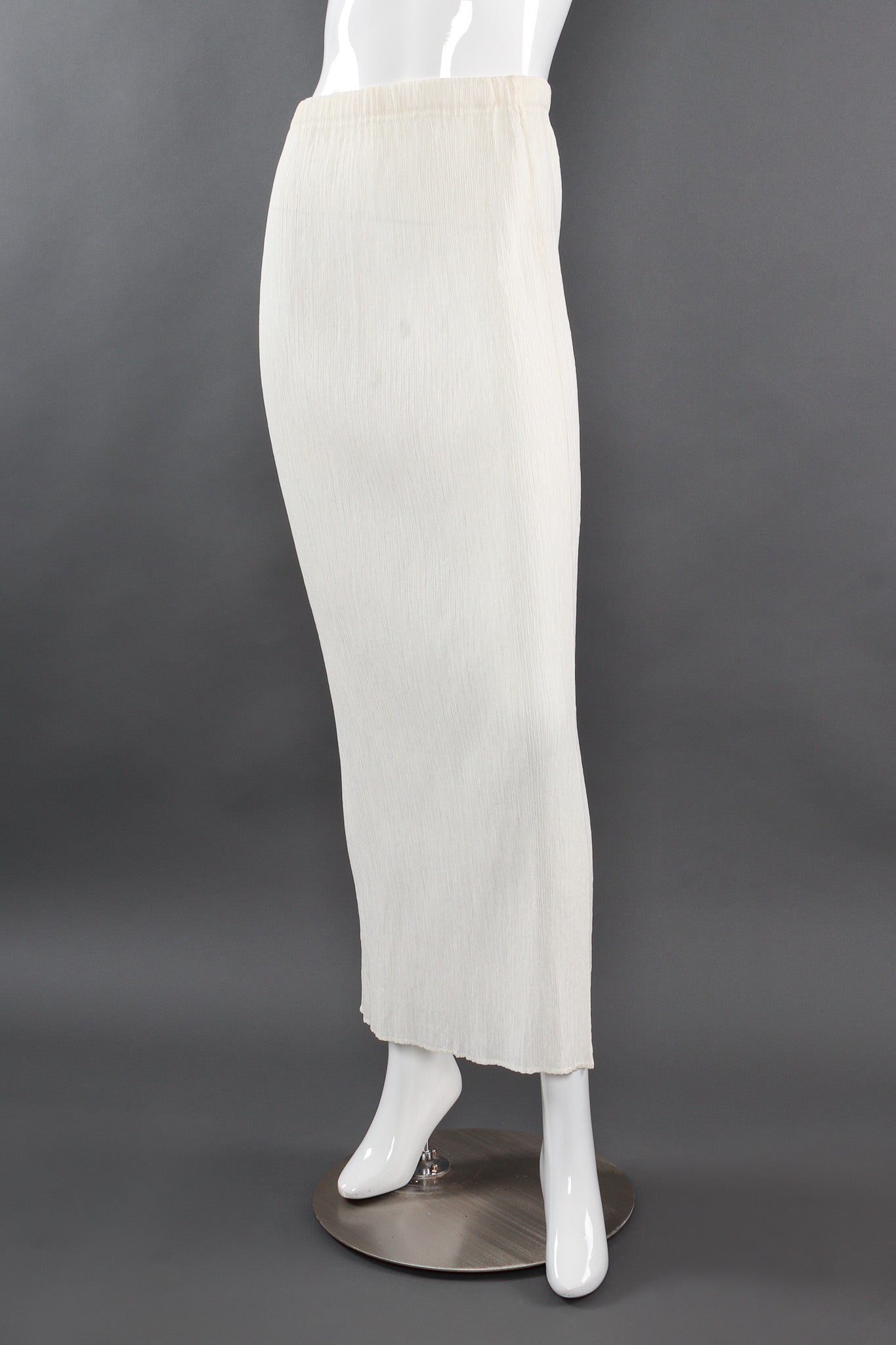 Vintage Issey Miyake Bodycon Plissé Pleat Skirt I mannequin angle @ Recess Los Angeles