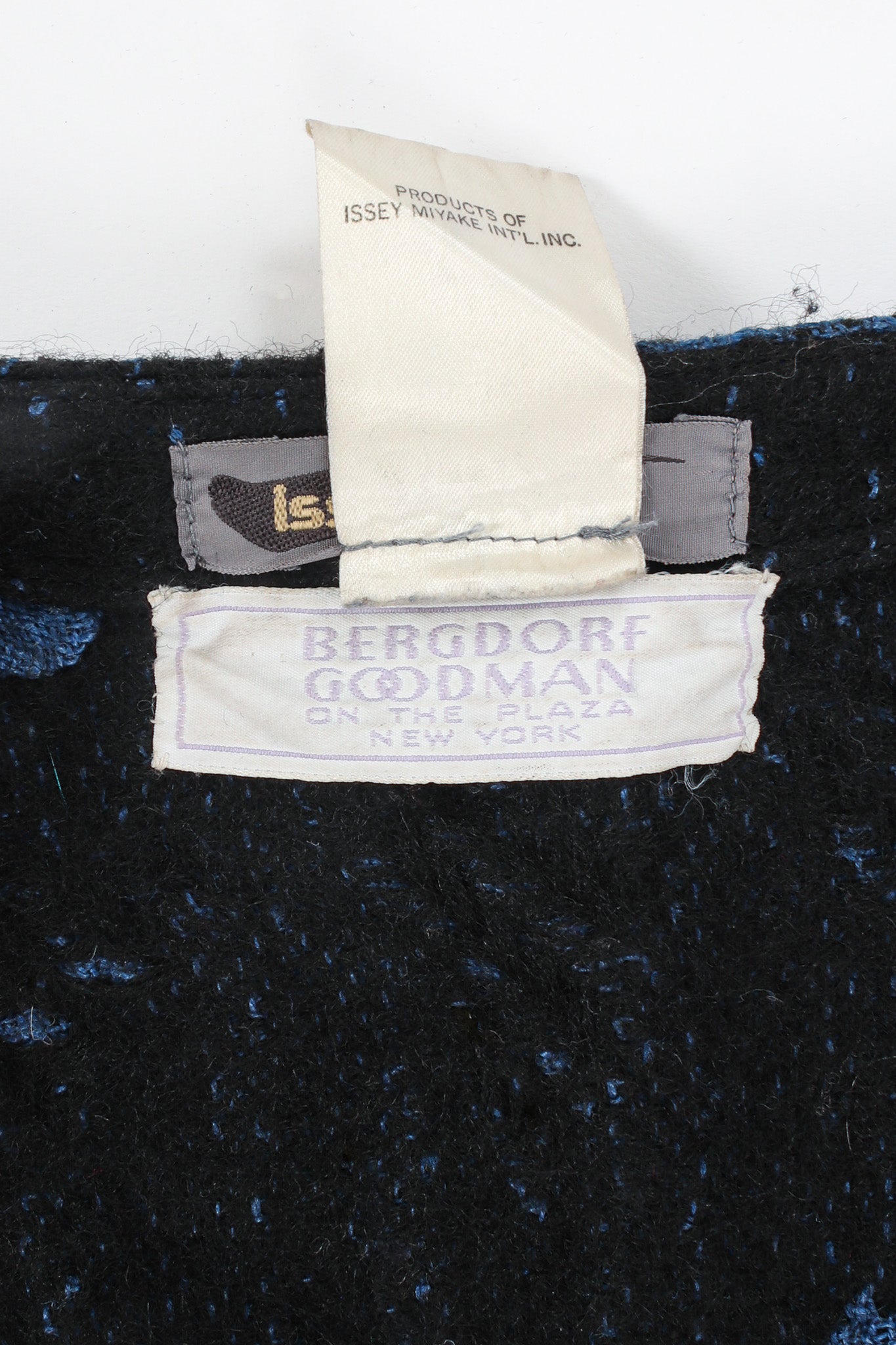 Vintage Issey Miyake Geo Stripe Textured Linen Duster Berdorf tag @ Recess LA