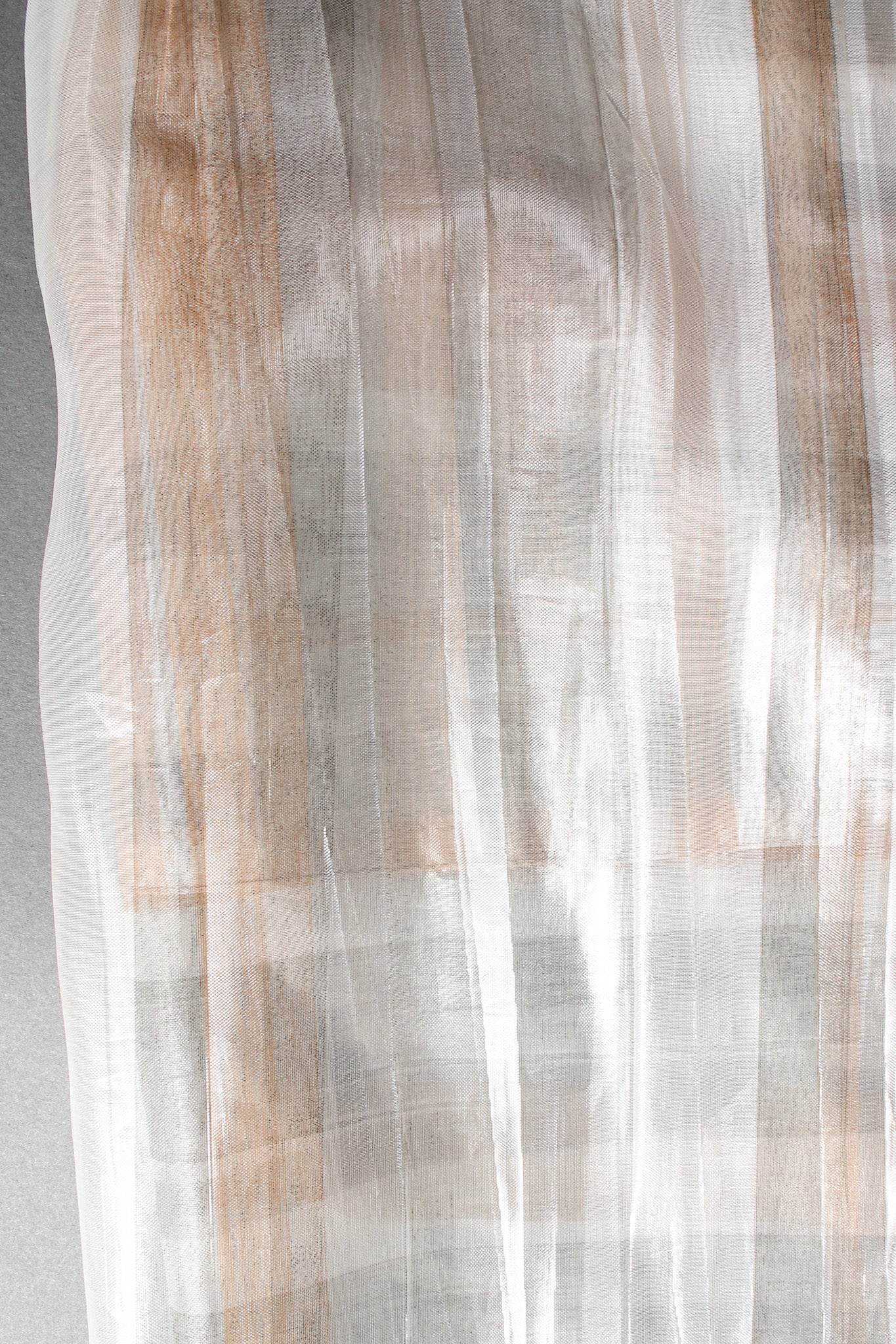Vintage Issey Miyake Metallic Plaid Sheer Jacket & Pant Set fabric detail @ Recess LA