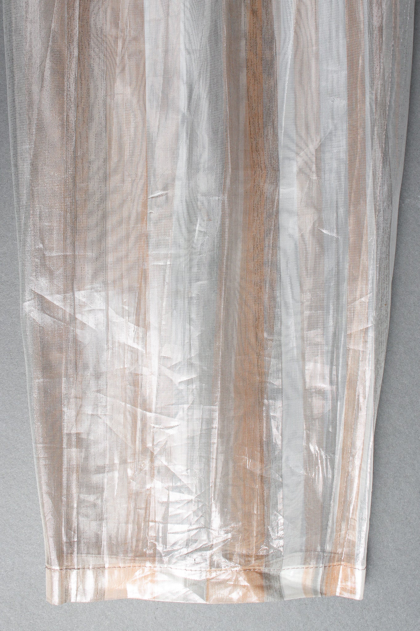 Vintage Issey Miyake Metallic Plaid Sheer Jacket & Pant Set sleeve detail @ Recess LA