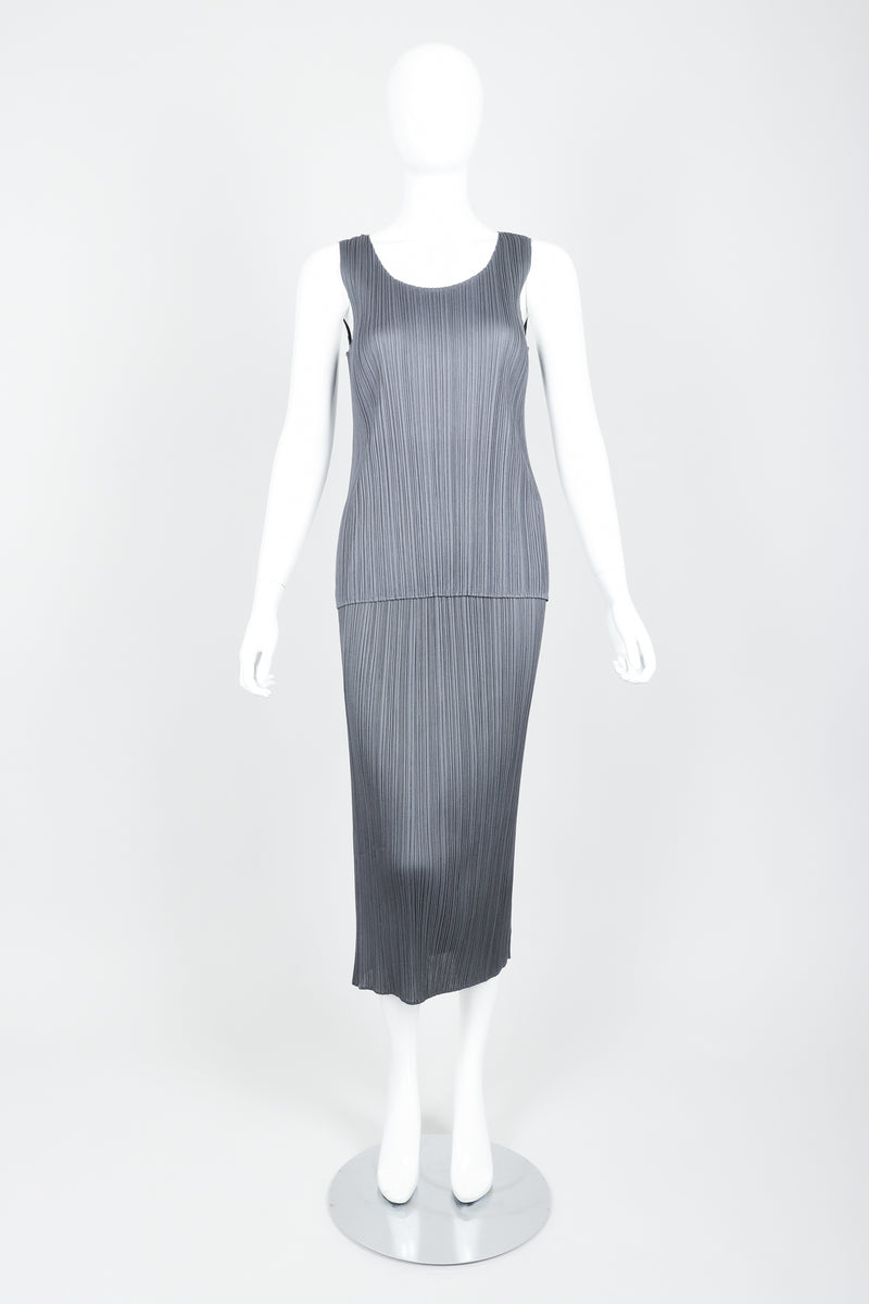 Vintage Issey Miyake Pleats Please Pleated Tank & Midi Skirt Set Recess Vintage Issey Miyake Pleats Please Pleated Tank & Midi Skirt Set Recess
