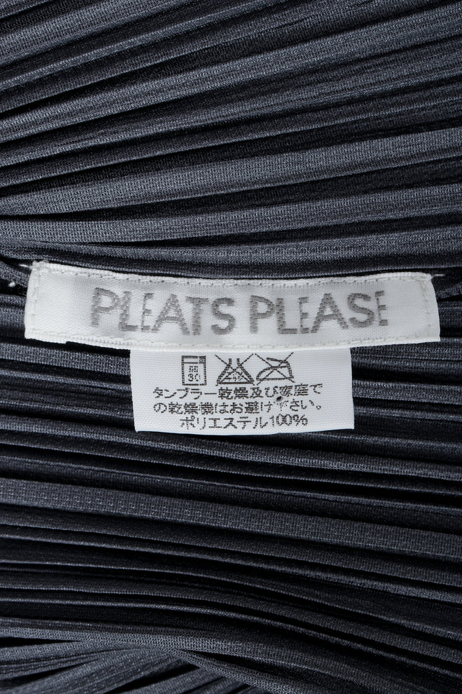 Vintage Issey Miyake Pleats Please Label on grey
