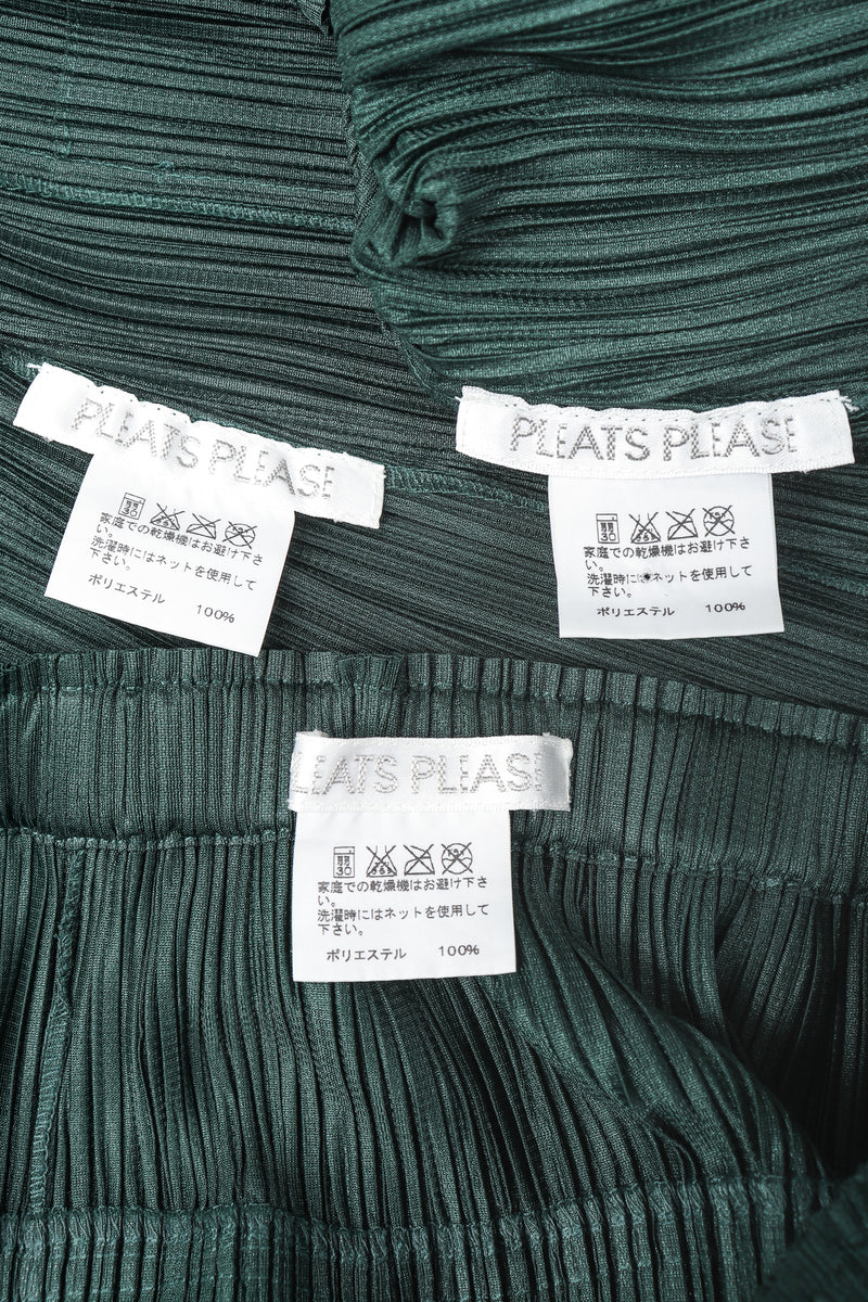 Recess Designer Consignment Vintage Issey Miyake Pleats Please Pleated 3-Piece Skirt Ensemble Outfit Set Los Angeles Japan Resale