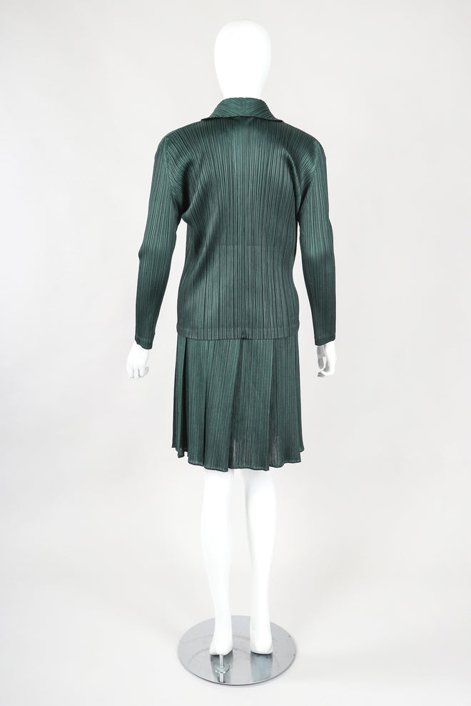 Recess Designer Consignment Vintage Issey Miyake Pleats Please Pleated 3-Piece Skirt Ensemble Outfit Set Los Angeles Japan Resale