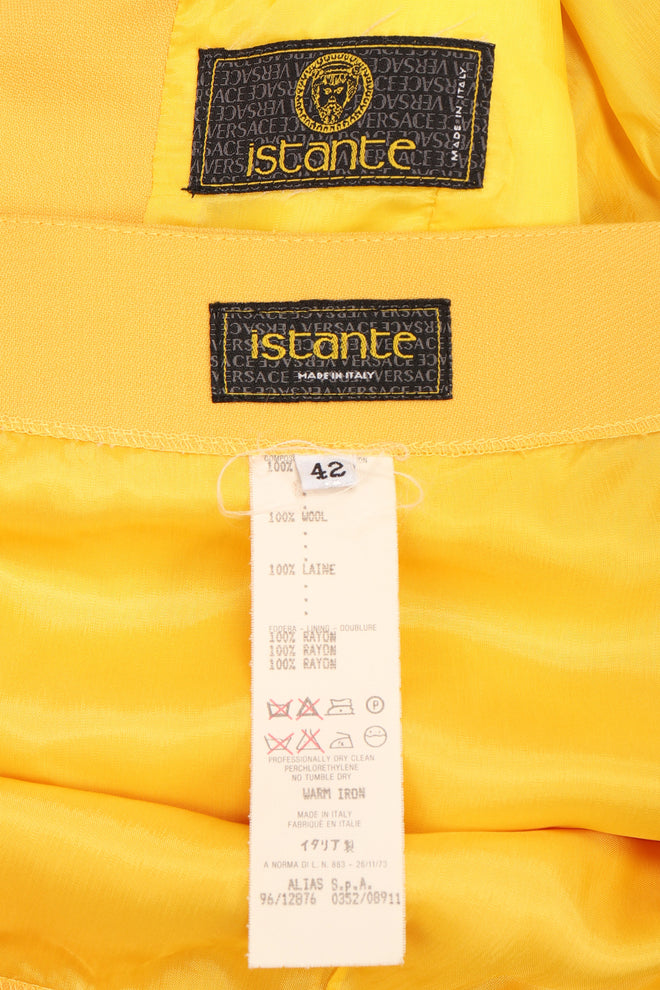 Recess Los Angeles Vintage Istante Versace Jackie O Golden Jacket & Skirt Suit Set