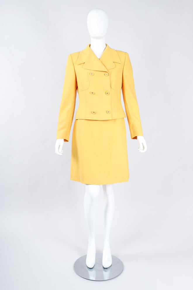 Recess Los Angeles Vintage Istante Versace Jackie O Golden Jacket & Skirt Suit Set