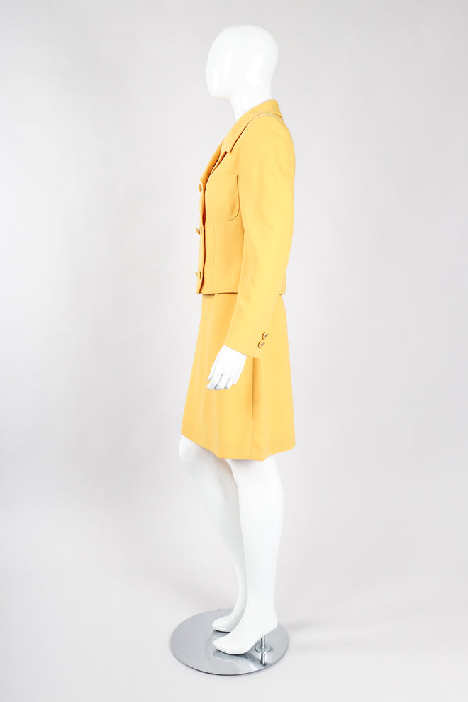 Recess Los Angeles Vintage Istante Versace Jackie O Golden Jacket & Skirt Suit Set