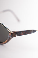 Jean Francois JF Rey Vintage Half Rim Marbleized Sunglasses