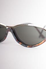 Jean Francois JF Rey Vintage Half Rim Marbleized Sunglasses