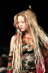 Devon Aoki in Vintage Jean Paul Gaultier 1999 S/S Fruit Arrangement print @ Recess Los Angeles