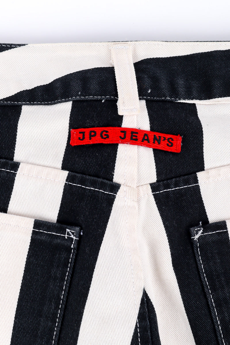 JPG logo jeans by Jean Paul Gaultier photo of back red JPG label. @recessla.