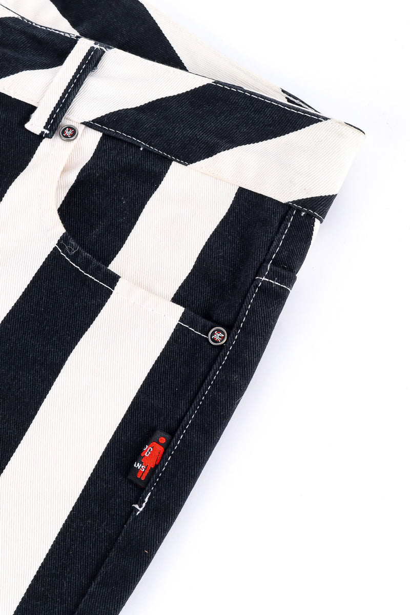 JPG logo jeans by Jean Paul Gaultier photo of JPG studs and pockets. @recessla.