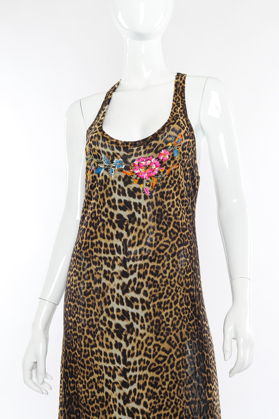 Jean Paul Gaultier Soleil Embroidered Leopard Mesh Maxi Dress Recess Jean Paul Gaultier Soleil Embroidered Leopard Mesh Maxi Dress Recess
