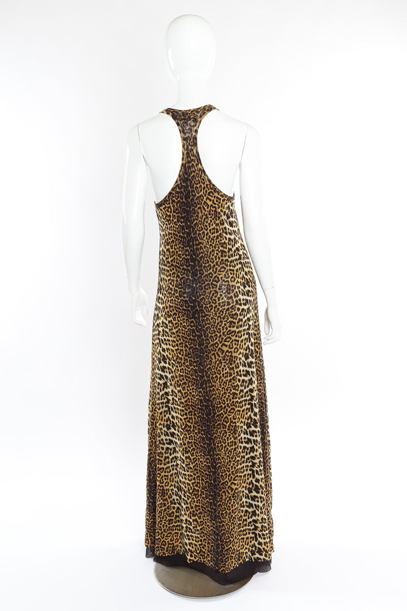 jean paul gaultier leopard long dress Jean Paul Gaultier Mesh Long Dress With Lace