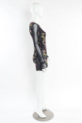 Vintage Jean Paul Gaultier Soleil Floral Foliage Mesh Dress mannequin side @ Recess LA