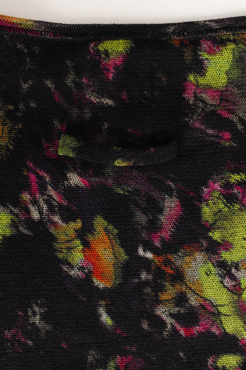 Vintage Jean Paul Gaultier Soleil Acid Foliage Mesh Dress back loop hook @ Recess LA