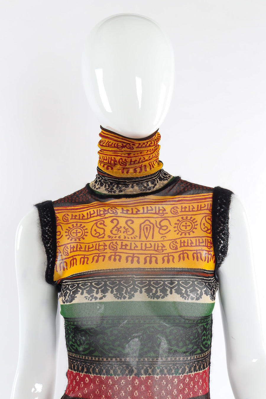 Jean Paul Gaultier Tribal Mesh and Knit Tank – Recess