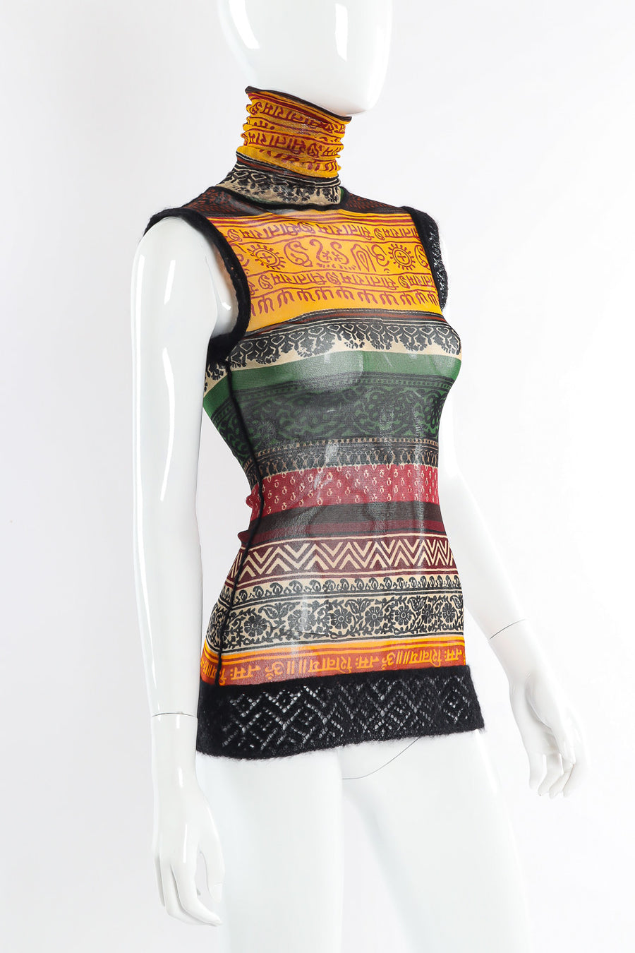 Jean Paul Gaultier Tribal Mesh and Knit Tank – Recess