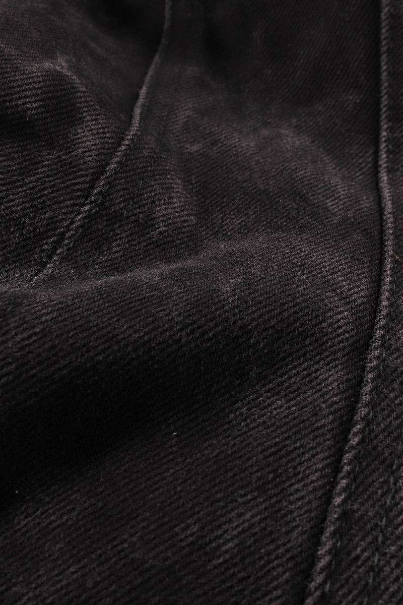 Vintage Jean Paul Gaultier Denim Lace Up Vest denim close @ Recess Los Angeles